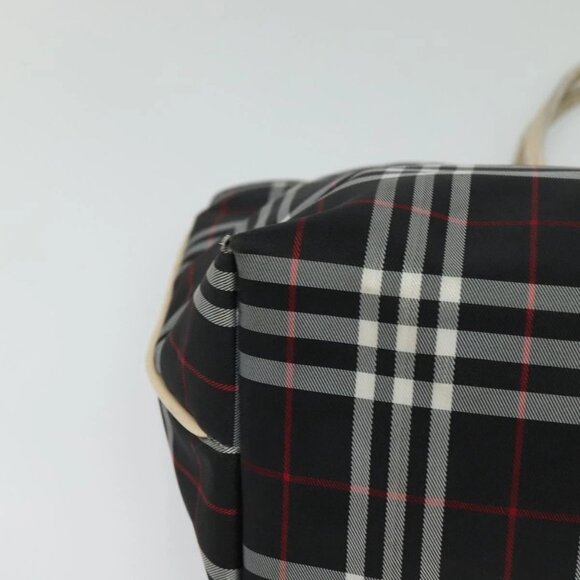 BURBERRY Nova Check Tote Bag Nylon Black Gold Auth bs24753 - Picture 5 of 16